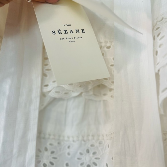 White Eyelet Lace Blouse size 14 or 16 new - Picture 8 of 10